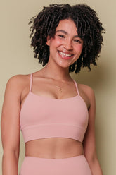 Soul Racerback Sports Bra - Dusty Pink-Araa Active